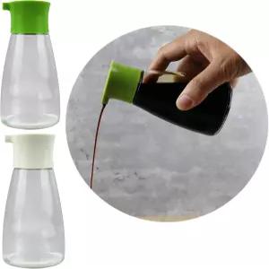 주방 요리 바비큐 사용에 적합한 올리브 오일 식초 간장용 유리 크루트 병 디스펜서 2종 세트