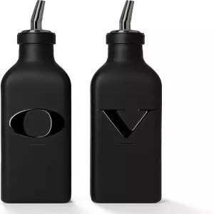 스테인리스 스틸 스푸트 깔때기가 포함된 올리브 오일 식초 디스펜서 병 세트 주방용 우아한 쿠킹 크루트