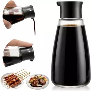 셰프의 정밀 붓기 유리 오일 식초 크루트 9.6온스 주방 간장 디스펜서 병에 드리플리스 스파우트와 올리브