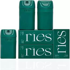 RIES 스타터 세트 세면도구 여행용 병 바디 페이스용 3개1.7온스 에어리스 펌프 용기 누수 방지 TSA 승인