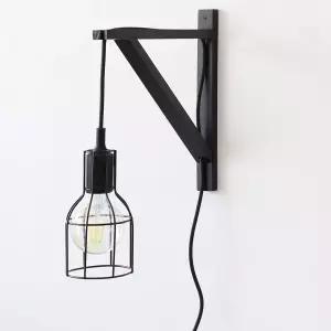 스콘스 펜던트 램프 키트 플랜터 랜턴 윈드 차임 12인치 플로팅 선반 브래킷 2개 세트블랙를 걸 수 있는