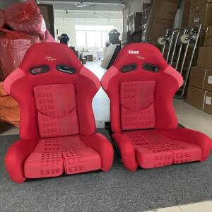 2개 1020 로우맥스 조절식 레이싱 시트, 유리섬유 CF 버킷 디자인, 스포츠카용 니트 PVC 원단