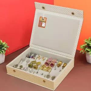 아토라쿠숀 PU 가죽 메이크업 주얼리 액세서리 베니티 박스는 줌카 귀걸이 화장품 목걸이를 깔끔하게