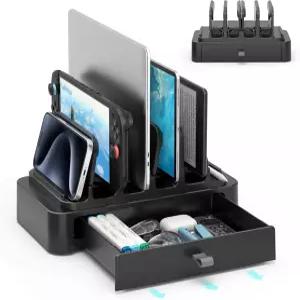 서랍이 있는 KDD 수직 노트북 스탠드 중력 잠금 기능이 7in1 공간 절약형 홀더는 Dell 크롬북 서피스 프로