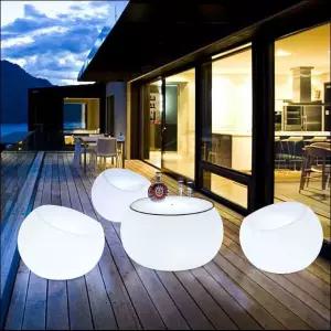 야광 테이블 야외 캠핑 의자 셋트 칵테일 커피 방수 클럽 스테인리스