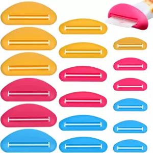 욕실 및 모자이크 용품을 위한 SEWACC 18Pcs 치약 튜브 압착기 다양한 크기의 미니 여행용 압출기