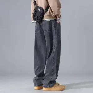 남성 봄 간절기 데님 스판 세미와이드 슬랙스 밴딩 팬츠 청바지 남친룩
