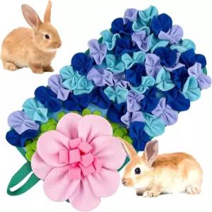 작은 동물 먹이 찾기 매트 재미있는 디자인의 귀여운 토끼 햄스터 기니피그파란색를 위한 내구성 있는