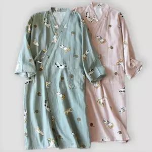 커플 샤워 목욕 사우나 반팔 가운 바스 로브 골프 여름 욕실 랩가운 여성 타올 남자 2376490 J