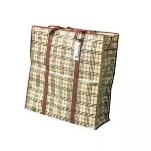 [문구/오피스] 1P 장바구니 타포린백 쇼핑백 지퍼 다용도 가방 방수 타포린 체크