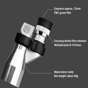 8x20 HD 미니 포켓 단안경 - 휴대용 초점 망원경, 사냥, 캠핑, 등산, 하이킹을 위한 투명한 야외 광학