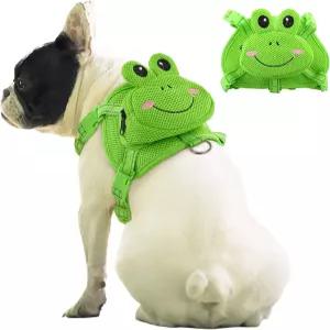 도믹 반려견 백팩 하네스 소형견용 D링이 있는 노풀 귀여운 셀프 캐리어 여행용 캠핑 하이킹용 조절 가능한