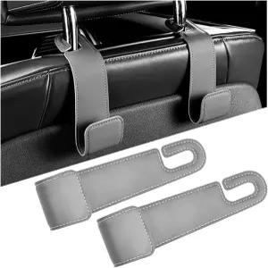 2PCS 카시트 헤드레스트 후크 지갑 가방 코트 걸이용 가죽 차량 시트백 정리용 행거 오토 수납 액세서리