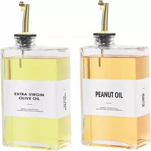 주방용 올리브 오일 디스펜서 병 시럽 및 간장 세트 책 모양 디자인 유리 내구성 누수 방지 쉽게 부을 수