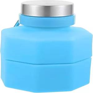 프레티줌 650ml 야외 러닝 및 피트니스용 휴대용 접이식 실리콘 덤벨 스포츠 물병 수분 보충용 물 주전자