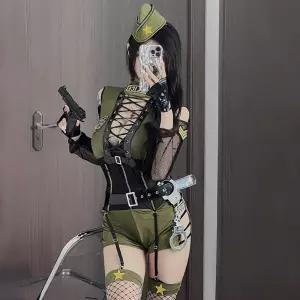 컨셉 의상 클럽 밀리터리 제복 A흰색 여성 코스튬