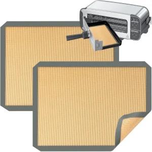 베이더케 2팩 토스터기 닌자 St100 및 푸디 2in1 플립 9.6 x 5.6 인 실리콘 라이너에 쿠키 빵 오븐그레이을