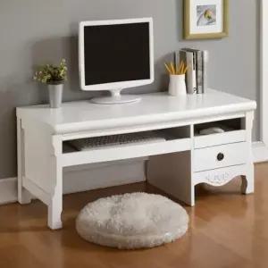 가구산책 화이트 원목 컴퓨터 좌식책상 좌식PC테이블 B2138