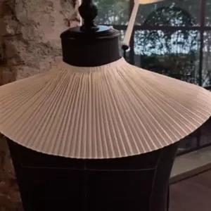 미용실 커트가운 고급 플리츠 화이트 헤어 미용용품 파마 이발 살롱