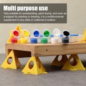 10PCS 플라스틱 피라미드 삼각형 스탠드 미니 테이퍼 목공 페인트 브래킷 쌓을 수있는 나무 판자 지지대