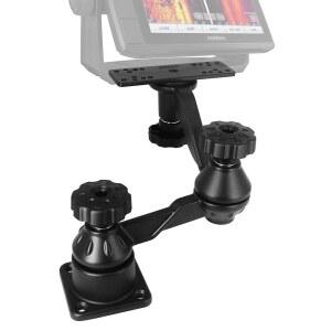 WINDFRD 알루미늄 어군 탐지기 마운트, 강화된 암이 있는 조인트 해양 17.8cm-40.6cm(7-16인치) 조절 듀얼 디스플레이용, 전자 대형 파인더 깊이 가능한