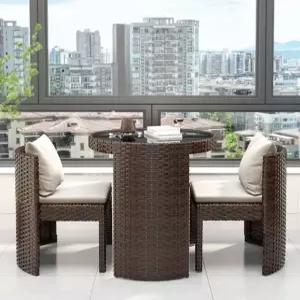 야외티테이블 의자 세트 카페 등나무 북유럽 테라스 빈티지