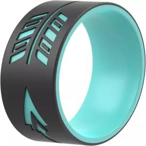 남성용 썬더핏 각인 실리콘 링 - 유연하고 편안한 고무 웨딩 밴드 내구성 있는 기념일 약혼 반지 선물 직장