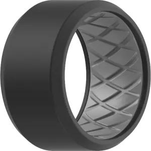 썬더핏 남성 실리콘 웨딩 링 통기성 패턴 약혼 밴드 8mm 너비 두께 - 1/4/7 버라이어티 멀티팩