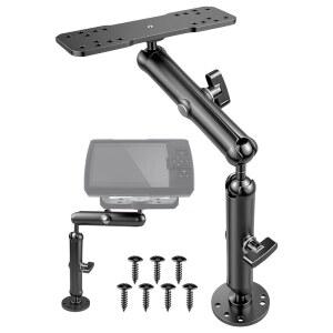 Garmin Lowrance Humminbird와 호환되는 듀얼 로드 확장 알루미늄 탐지기 마운트, C 파인더 사이즈 RAM 홀더, 전자 깊이 어군 Scotty 해양 있는 암이