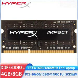 HYPERX Memoria 노트북 RAM DDR3 DDR3L 14900 1600MHz 10600 8GB 1333MHz SO PC3 12800 204핀 1866MHz 4GB 메모리