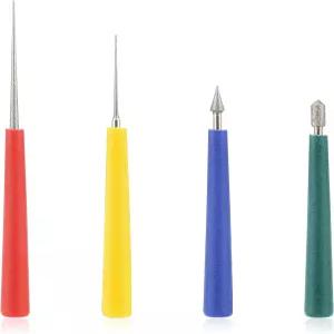 4pcs 다이아몬드 팁 비드 리머 주얼리 제작용 도구 세트 비딩 홀 확대기 유리 플라스틱 금속 목재 DIY용 버