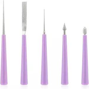 5pcs 다이아몬드 팁 비드 리머 주얼리 제작용 도구 비딩 홀 확대기 유리 플라스틱 금속 목재 DIY용 버즈