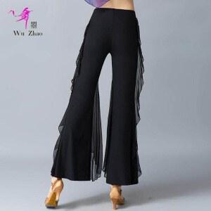 라틴 알레마나댄스복 팬츠 방송 블랙 바 라인댄스 커트 공연댄스바지 라인댄스복 레드