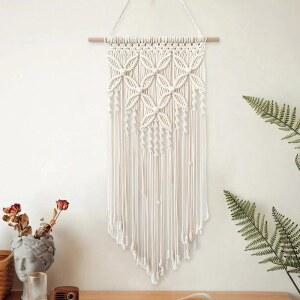 예술 면사 시크 농가 라메 트리 침실 코튼 수제 벽걸이 해바라기