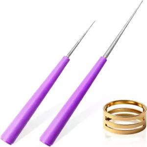 2PCS 주얼리 제작 비드 리머 도구 진주 및 구슬 장식용 다이아몬드 팁 홀 확대기 1개 포함