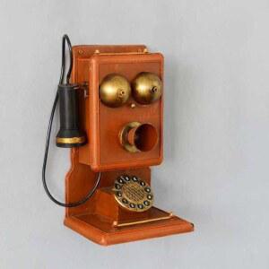 클래식 전화기 구식 벽걸이 장식품 전자 레드우드 회전 1. TM068-Y 벽걸이형 유럽