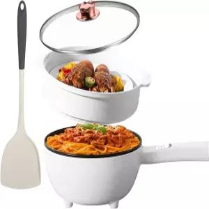 찜기 포함 냄비 전기 논스틱 프라이팬 3L 스테이크용 급속 국수솥 계란 볶음밥 라면 2가지 가열력이 있는