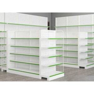 5단 편의점 마트진열대 하얀색 선반 가판대 약국 원형 7041135 마트 4단