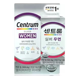 센트룸 실버 포 우먼 종합 멀티 비타민 영양제 112정 1개 비타민B12 대용량