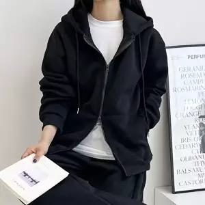 투웨이 여성 후드집업 오버핏 양털 기모 후드 점퍼 (HSJ-WFGER5L)