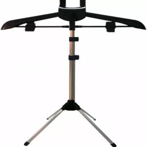 검은색 스티머 행거 스탠드 옷을 찌는 옷걸이 건조대 코트 선반 정장용 패브릭 다림질 브래킷 바지