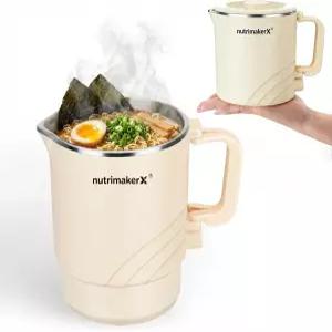 전기 냄비 샤부샤부용 0.8L 미니 휴대용 라면 쿠커 수프 오트밀 기숙사 방과 간단한 식사를 위한 급속 가열