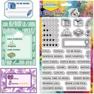 CHGCRAFT 리딩 노트 클리어 스탬프 북 투명 스타 실리콘 씰 DIY 스크랩북 사진 앨범 장식 4.3x6.3 인치