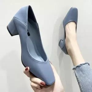 스틸레토 여성구두 레더 뮬 로우굽 펌프스 LK-Q816