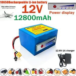 18650 리튬 배터리 3s2p 12v 12800mAh 11.1V/12.6V 어군탐지기 수중 낚시 카메라 휴대용 표시기 소스