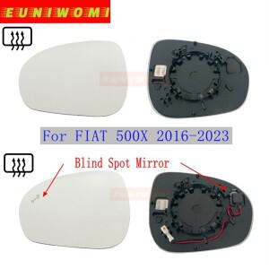 FIAT 500X 2016 용 블라인드 스팟이있는 자동 측면 도어 볼록 가열식 미러 유리