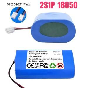 7.4V 18650 배터리 팩 2S1P XH2.54 플러그 3500mAh 충전식