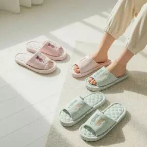 귀여운 고양이 파스텔 거실화 손님용 실내화 홈슬리퍼 세트_24923429