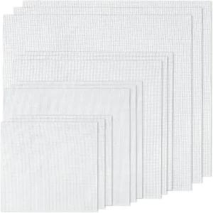 XEMbro 12 PCS 다 천 14 카운트 공예 자수용 흰색 크로스 스티치 원단 4 사이즈 자수 초급용 클래식 리저브