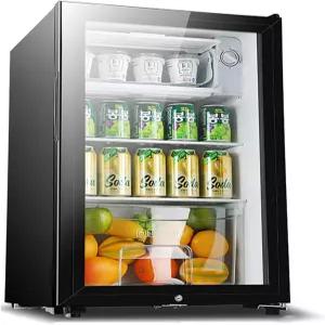 딩신 와인 쿨러 캐비닛 음료 냉장고 작은 미니 와인셀러 투명 전면 유리문 온도 조절 조용한 독립형